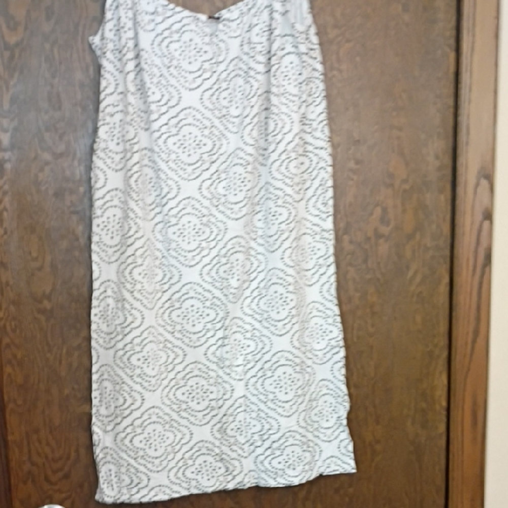 Merona White and Black Lace Maxi Dress